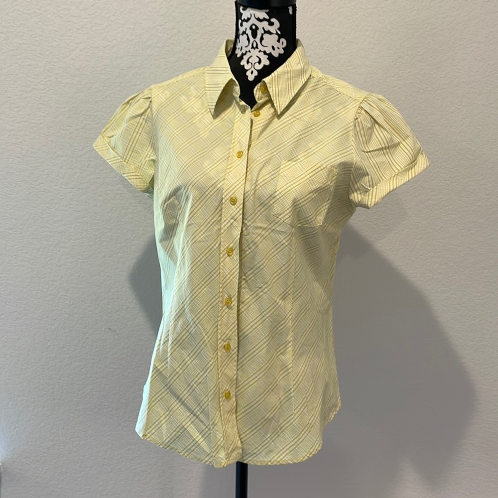 New York and Co: short sleeve button down shirt.